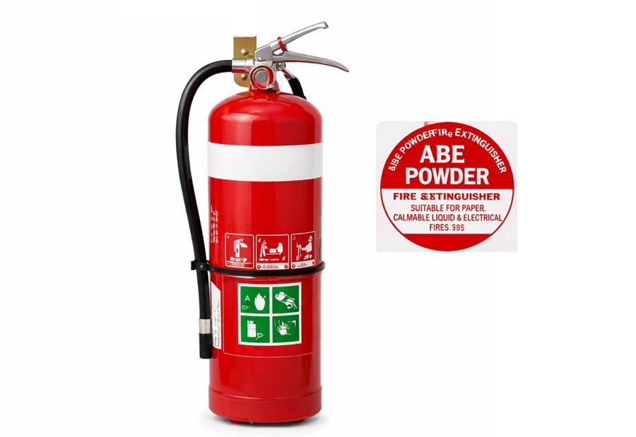 Dry powder ABE fire extinguisher