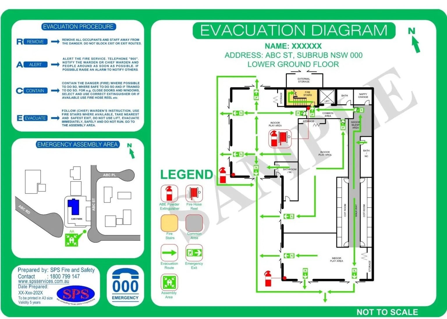 Emergency evacuation diagram